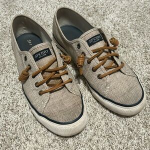 Sperry Tan Crosshatch Sneakers